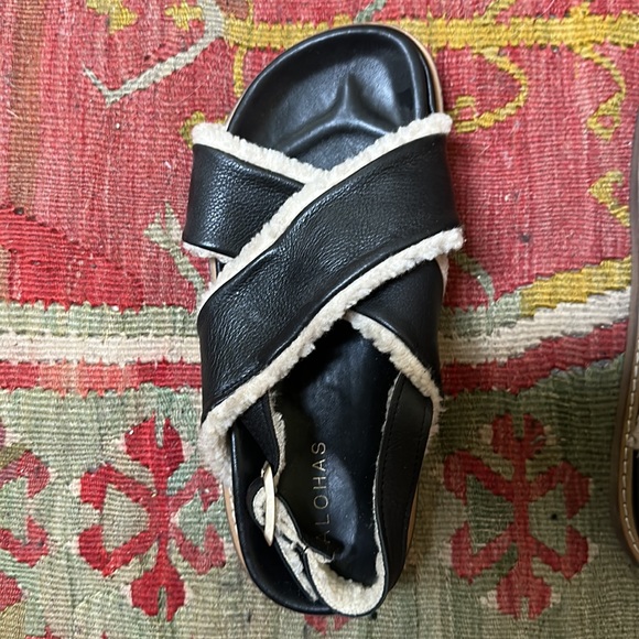 ALOHAS Black and Cream Sandals - Picture 3 of 8